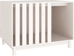 vidaXL - Hondenhok - 100x70x72 - cm - massief - grenenhout - wit