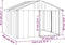 vidaXL - Hondenhok - 116,5x103x81,5 - cm - gegalvaniseerd - staal - antracietkleur