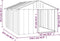 vidaXL - Hondenhok - 116,5x153x81,5 - cm - gegalvaniseerd - staal - antracietkleur