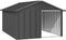 vidaXL - Hondenhok - 116,5x153x81,5 - cm - gegalvaniseerd - staal - antracietkleur