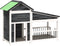 vidaXL - Hondenhok - 143x60,5x109 - cm - massief - grenenhout - grijs