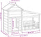 vidaXL - Hondenhok - 143x60,5x109 - cm - massief - grenenhout - mokkakleurig