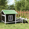 vidaXL - Hondenhok - 159x120x88,5 - cm - massief - grenenhout - grijs