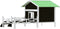 vidaXL - Hondenhok - 159x120x88,5 - cm - massief - grenenhout - grijs