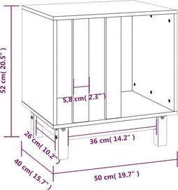 vidaXL - Hondenhok - 50x40x52 - cm - massief - grenenhout - grijs