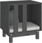 vidaXL - Hondenhok - 50x40x52 - cm - massief - grenenhout - grijs
