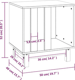 vidaXL - Hondenhok - 50x40x52 - cm - massief - grenenhout - zwart
