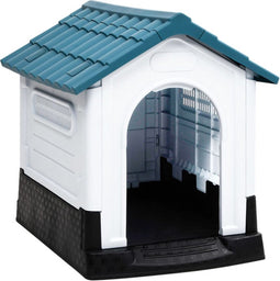 vidaXL - Hondenhok - 57x68x66 - cm - polypropeen - blauw