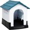 vidaXL - Hondenhok - 57x68x66 - cm - polypropeen - blauw