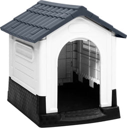 vidaXL - Hondenhok - 57x68x66 - cm - polypropeen - grijs