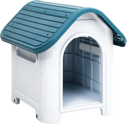vidaXL - Hondenhok - 59x75x66 - cm - polypropeen - blauw
