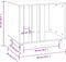 vidaXL - Hondenhok - 60x45x57 - cm - massief - grenenhout - grijs