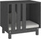 vidaXL - Hondenhok - 60x45x57 - cm - massief - grenenhout - grijs