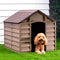 vidaXL - Hondenhok - 71x71,5x68 - cm - PP - bruin