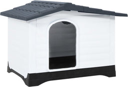 vidaXL - Hondenhok - 90,5x68x66 - cm - polypropeen - grijs