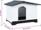 vidaXL - Hondenhok - 90,5x68x66 - cm - polypropeen - grijs