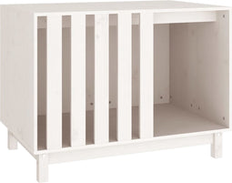 vidaXL - Hondenhok - 90x60x67 - cm - massief - grenenhout - wit