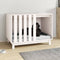 vidaXL - Hondenhok - 90x60x67 - cm - massief - grenenhout - wit