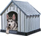 vidaXL - Hondenhok - 92x87x91 - cm - kunststof - grijs