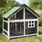 vidaXL - Hondenhok - 96x60,5x87 - cm - massief - grenenhout - grijs