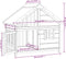 vidaXL - Hondenhok - 96x60,5x87 - cm - massief - grenenhout - grijs