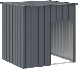 vidaXL - Hondenhok - met - dak - 110x103x109 - cm - gegalvaniseerd - staal - antraciet