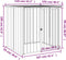 vidaXL - Hondenhok - met - dak - 110x103x109 - cm - gegalvaniseerd - staal - zwart