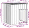 vidaXL - Hondenhok - met - dak - 110x103x109 - cm - gegalvaniseerd - staal - grijs