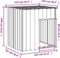 vidaXL - Hondenhok - met - dak - 110x103x109 - cm - gegalvaniseerd - staal - antraciet