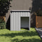 vidaXL - Hondenhok - met - dak - 110x103x109 - cm - gegalvaniseerd - staal - grijs