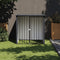 vidaXL - Hondenhok - met - dak - 110x103x109 - cm - gegalvaniseerd - staal - zwart