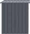 vidaXL - Hondenhok - met - dak - 110x103x109 - cm - gegalvaniseerd - staal - antraciet