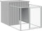 vidaXL - Hondenhok - met - dak - 110x201x110 - cm - gegalvaniseerd - staal - grijs