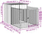 vidaXL - Hondenhok - met - dak - 110x201x110 - cm - gegalvaniseerd - staal - antraciet