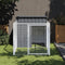 vidaXL - Hondenhok - met - dak - 110x201x110 - cm - gegalvaniseerd - staal - antraciet
