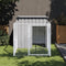 vidaXL - Hondenhok - met - dak - 110x201x110 - cm - gegalvaniseerd - staal - grijs