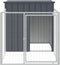 vidaXL - Hondenhok - met - dak - 110x201x110 - cm - gegalvaniseerd - staal - antraciet