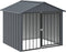 vidaXL - Hondenhok - met - dak - 117x103x102 - cm - gegalvaniseerd - staal - zwart