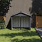 vidaXL - Hondenhok - met - dak - 117x103x102 - cm - gegalvaniseerd - staal - zwart