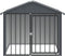 vidaXL - Hondenhok - met - dak - 117x103x102 - cm - gegalvaniseerd - staal - zwart