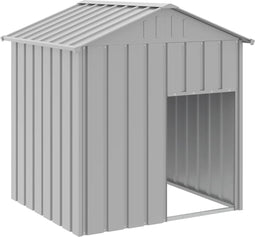 vidaXL - Hondenhok - met - dak - 117x103x123 - cm - gegalvaniseerd - staal
