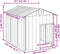 vidaXL - Hondenhok - met - dak - 117x153x123 - cm - gegalvaniseerd - staal - antraciet