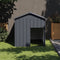 vidaXL - Hondenhok - met - dak - 117x153x123 - cm - gegalvaniseerd - staal - antraciet