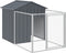vidaXL - Hondenhok - met - dak - 117x201x123 - cm - gegalvaniseerd - staal - antraciet