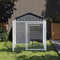 vidaXL - Hondenhok - met - dak - 117x201x123 - cm - gegalvaniseerd - staal - antraciet