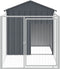 vidaXL - Hondenhok - met - dak - 117x201x123 - cm - gegalvaniseerd - staal - antraciet