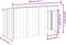 vidaXL - Hondenhok - met - dak - 196x91x110 - cm - verzinkt - staal - antracietkleurig