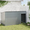 vidaXL - Hondenhok - met - dak - 196x91x110 - cm - verzinkt - staal - antracietkleurig