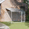 vidaXL - Hondenhok - met - dak - en - deur - 2x2x2 - m - gegalvaniseerd - staal - grijs
