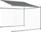 vidaXL - Hondenhok - met - dak - en - deur - 4x2x2 - m - gegalvaniseerd - staal - grijs